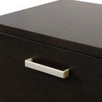 Dark Console Three Drawer Console Table Brushed White On Pine Veneer - Image 4