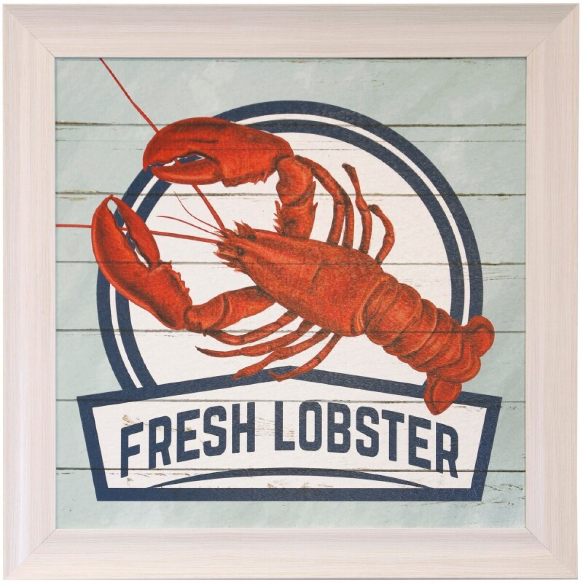 56845016ddac4766fb42426b259e8866 Fresh Lobster Textured Framed Print - Image 1