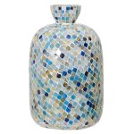Blue Mosaic Glass Vase