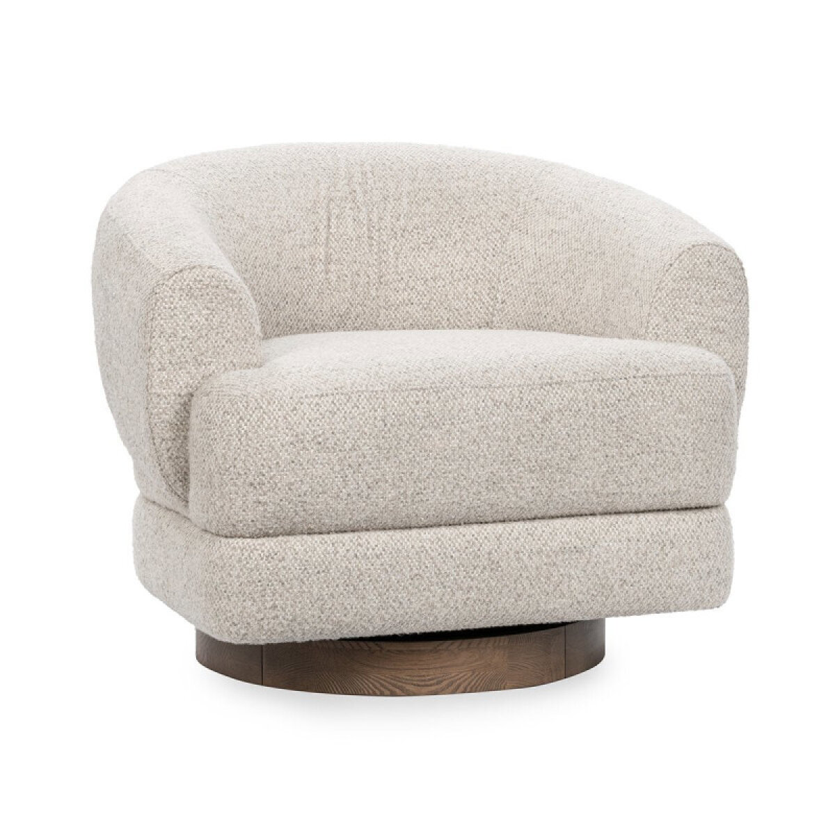 57225dfdf74849d02050a8deb4adf042 Chassia Upholstered Swivel Chair - Dusty Beige - Image 1