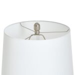 Polished Nickel Steel Table Lamp With Urn Base And Linen Hardback Shade 150 Watts - Image 5
