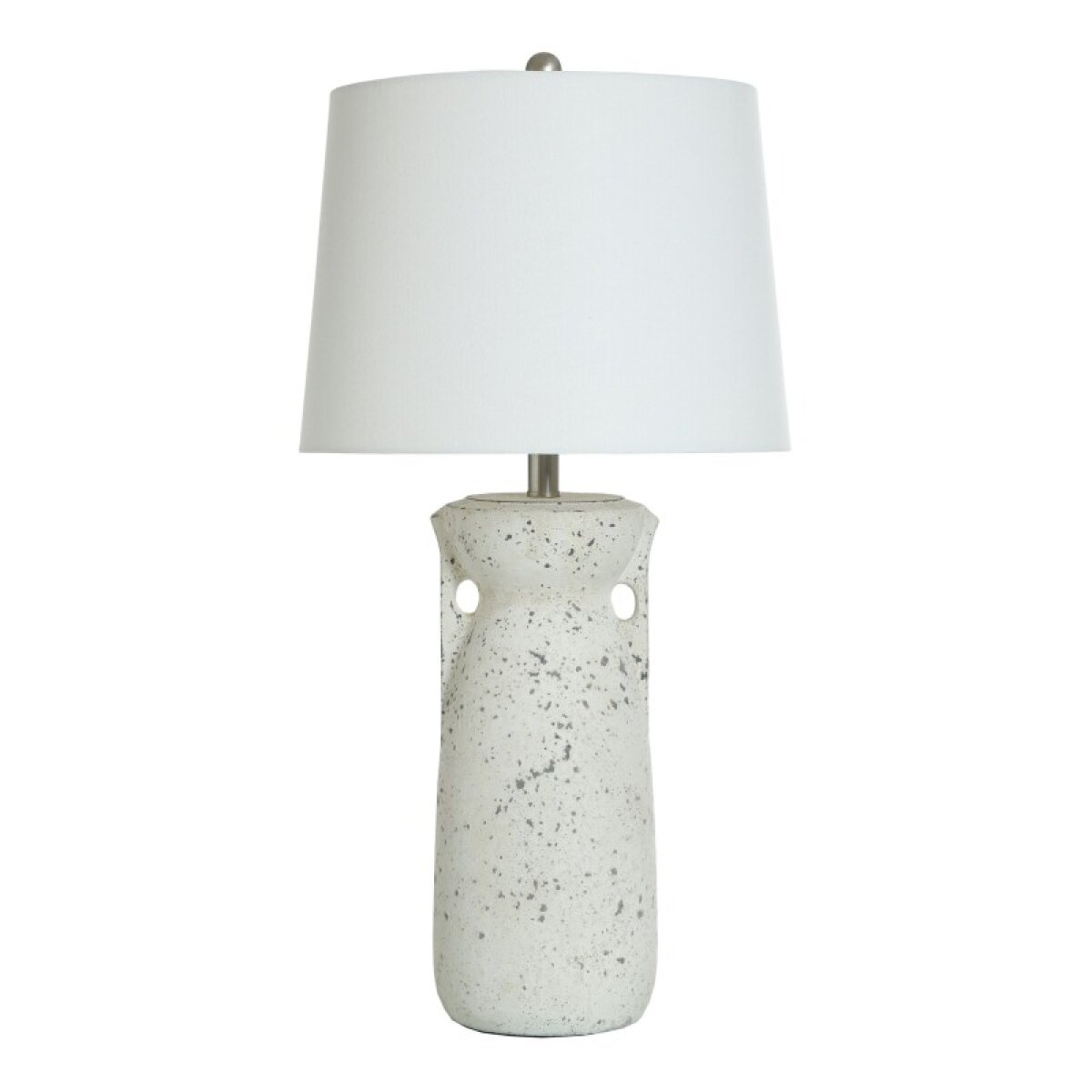 57519c54c3deb2789e0881a18ac29946 Arlo Cream Table Lamp Terracotta Textured Cream Finish On Cement Vase Design - Image 1