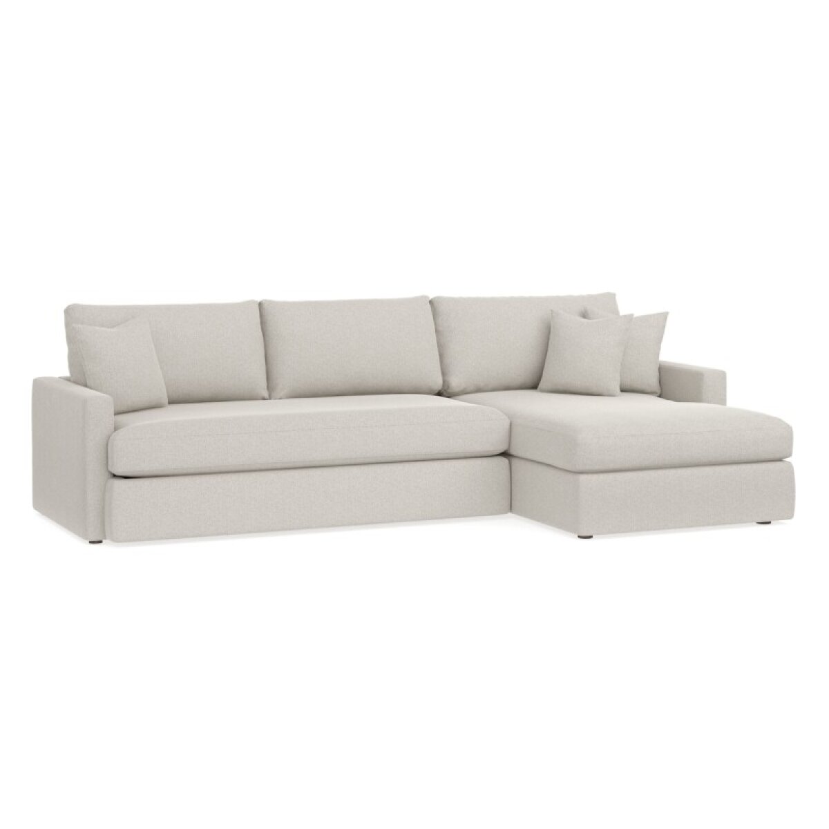 576fc895fe72b1fcaed1e3919cb6d8e3 Allure Track Arm Bench Seat Chaise Sectional - Image 1