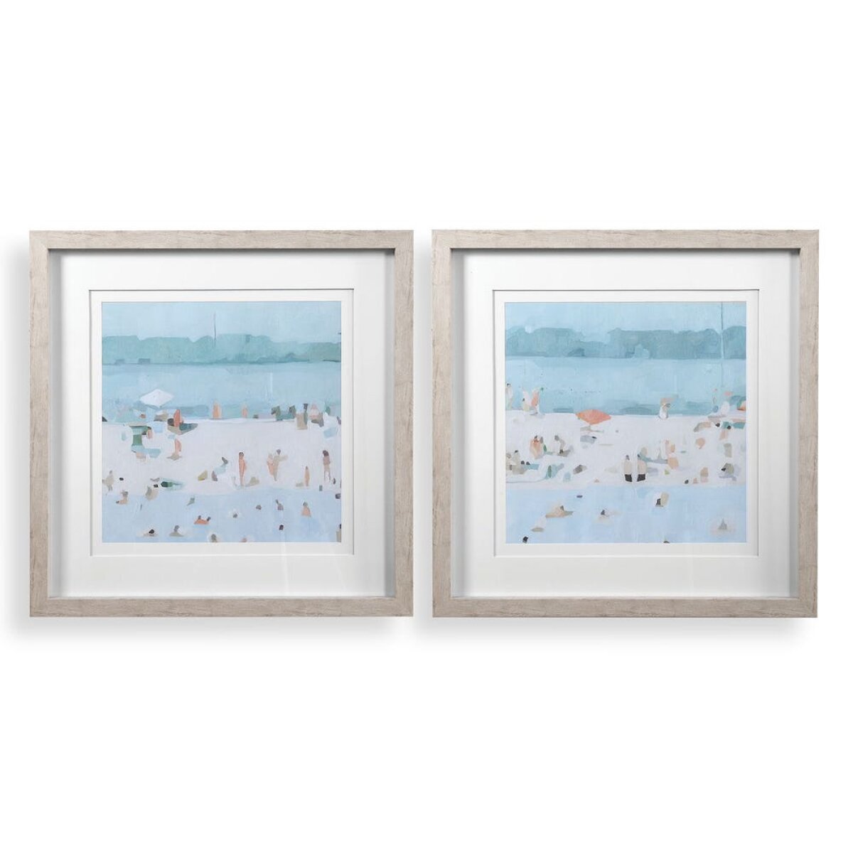 57e8becba2bb78bb88d70614c67372f9 Sea Glass Sandbar Framed Prints, S/2 - Image 1