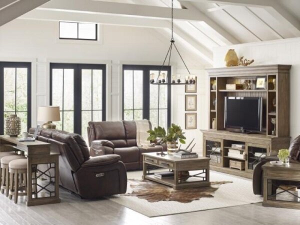 Sundance - Sandstone 92 In. Console With Hutch & Backpanel - Image 5