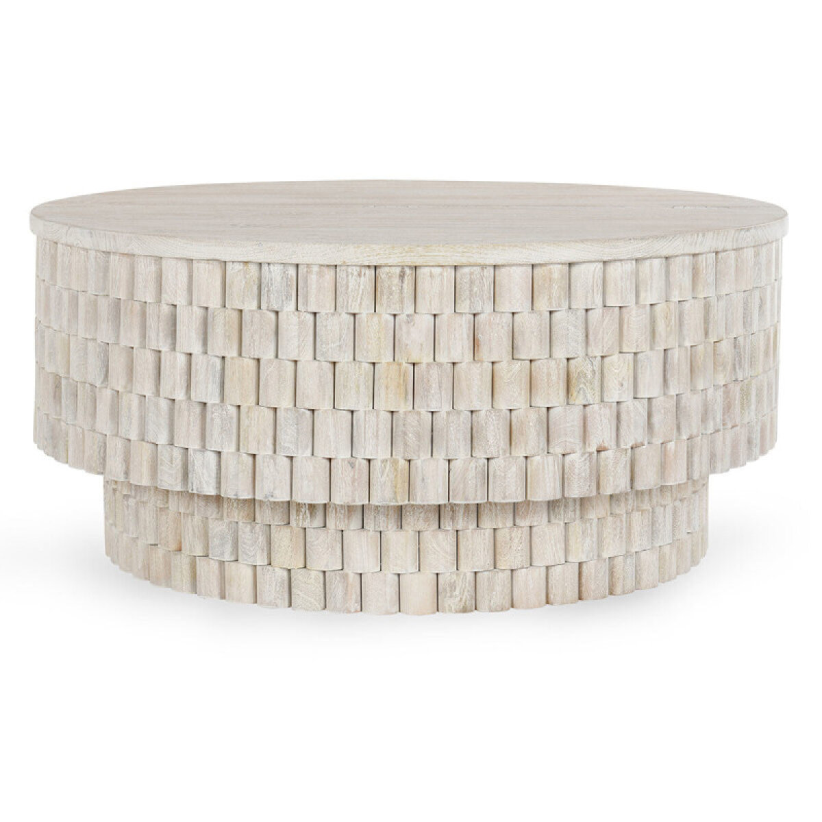 58ae06b55ef49662c3ae004c9c714537 Norwood Solid Wood Round Coffee Table - Coastal White - Image 1