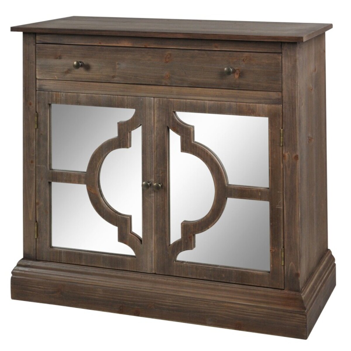 59080cdf9f3f541f2544a81ddcbb23ed Milton Chest 2 Drawer And 2 Mirrored Door Wood Chest - Image 1