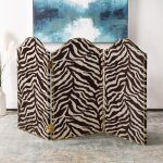 Dann Foley Lifestyle Zebra Print Three Panel Floor Screen - Image 7