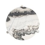 Zora Marble Round End Table - Charcoal Gray - Image 4