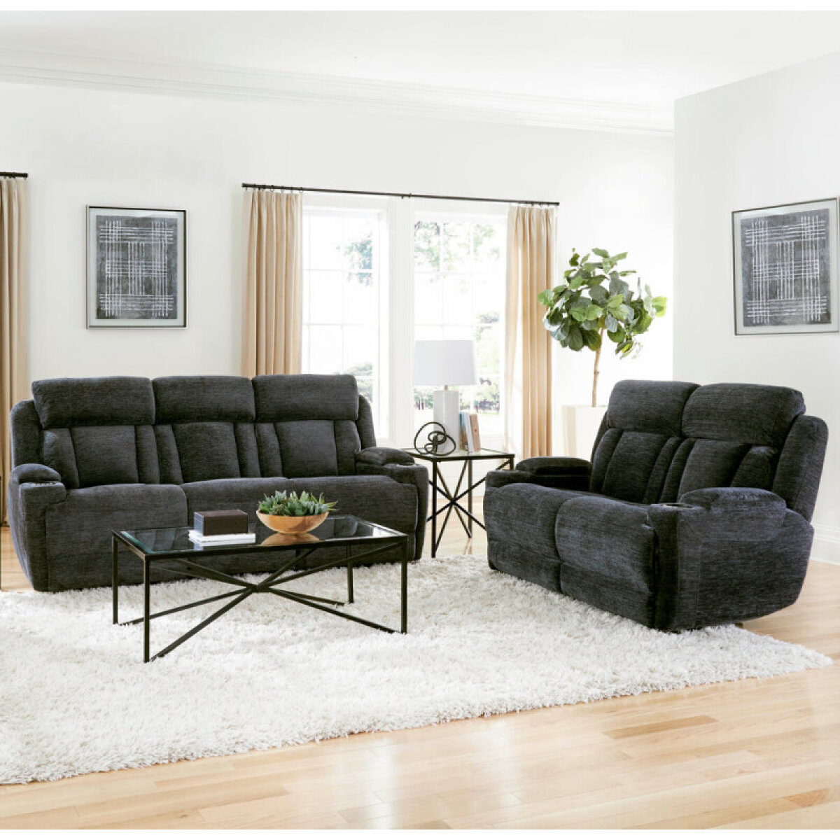 595fd01dce7f76c77befba6063dfbbff Dalton - Lucky Charcoal Power Sofa Group - Image 1