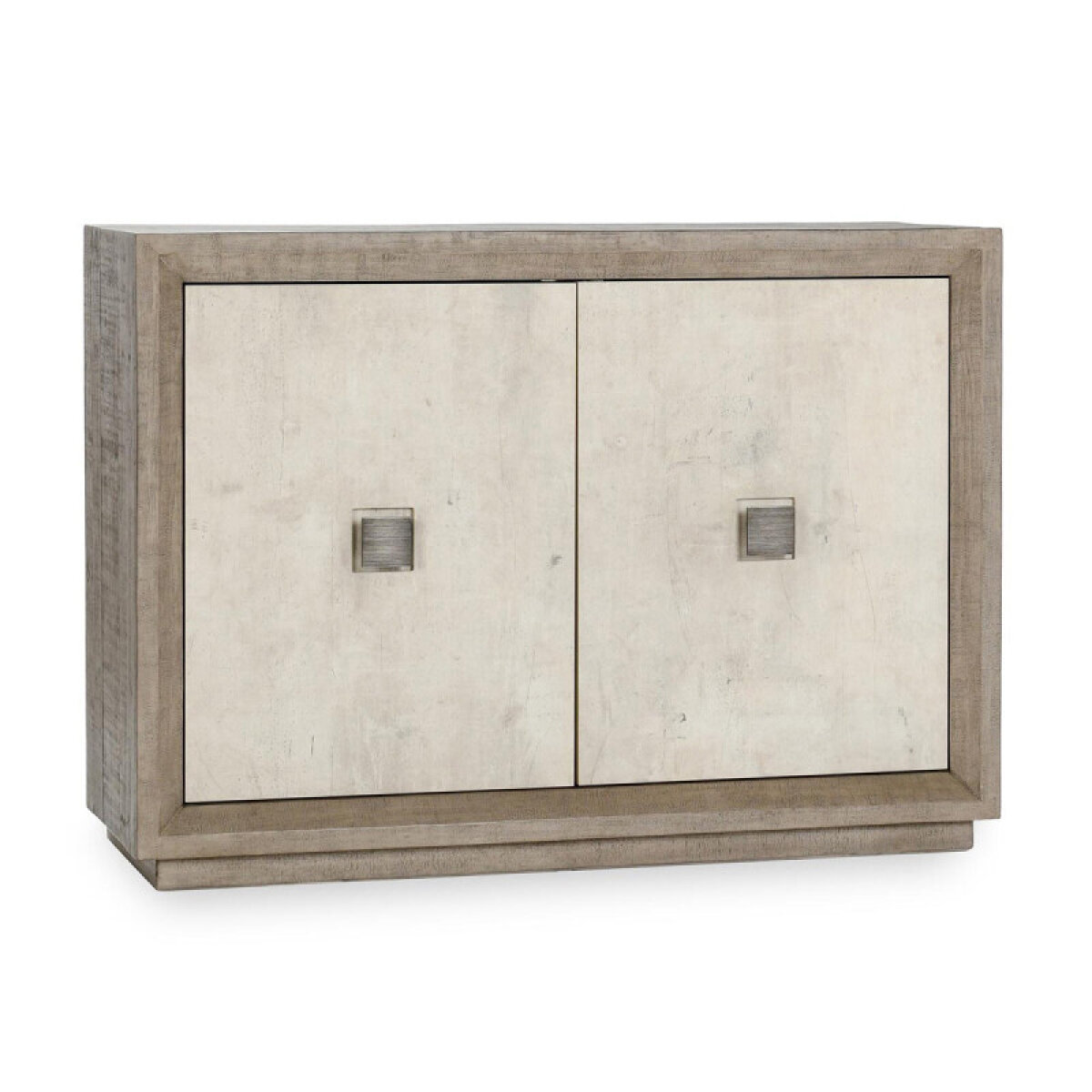 59ead15dffac3e9d190169dad0ca583f Denver Solid Wood 2dr Cabinet - Distressed Gray/antique White - Image 1