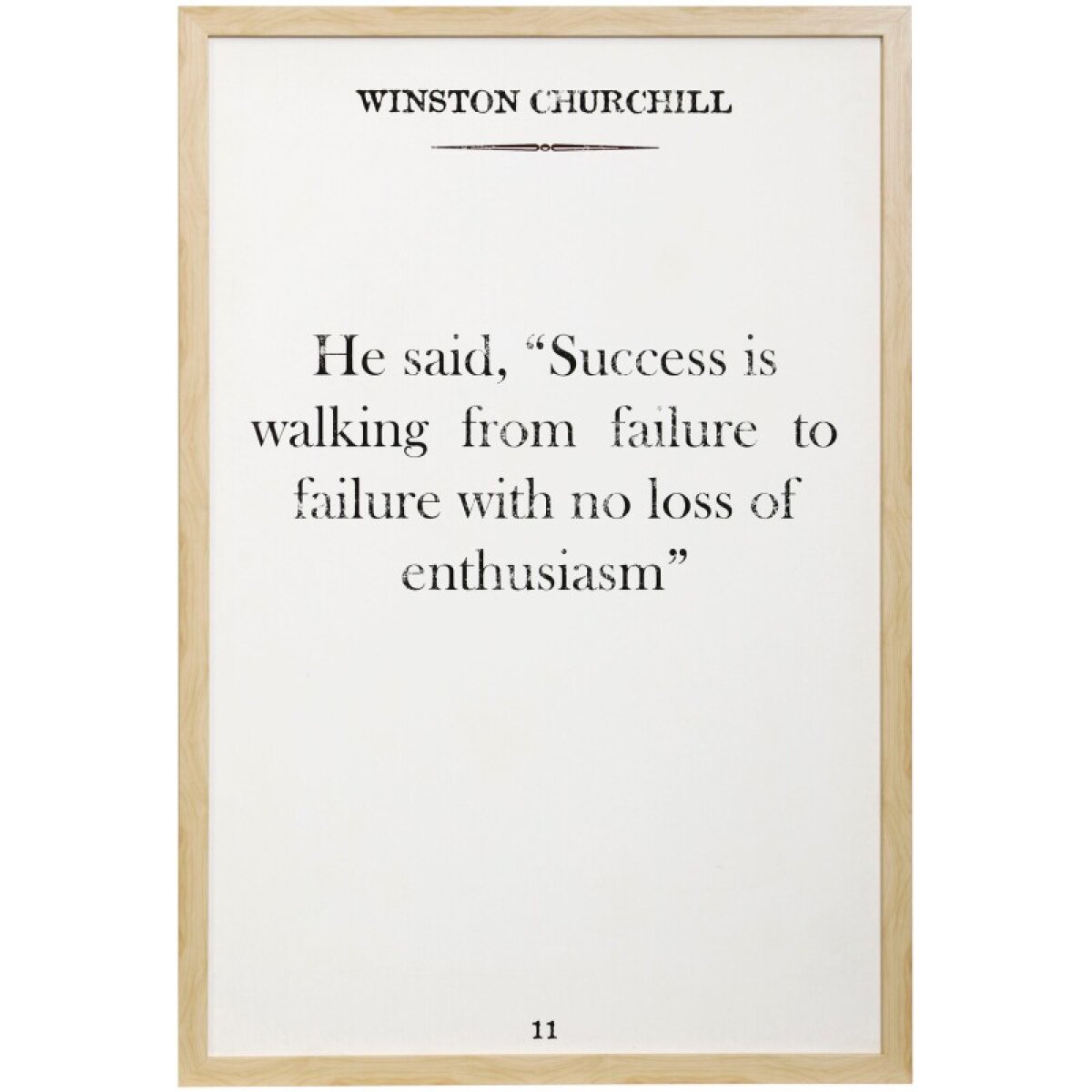 59eb8d02f632b018b4b58716fe6a7bd2 Churchill Quote Framed Print Under Glass - Image 1