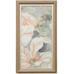 Flora I 2 Step Faux Wood Frame Textured Print Hanging Hardware Included