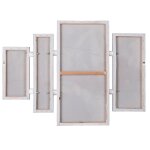 Astract Contemporary Hand Embellished Oil Painting In Series Tied Together By Brushed Aluminum Pip - Image 4