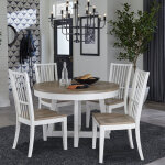 Americana Modern Dining Round Dining Table 48-66" (18" Leaf) - Image 4
