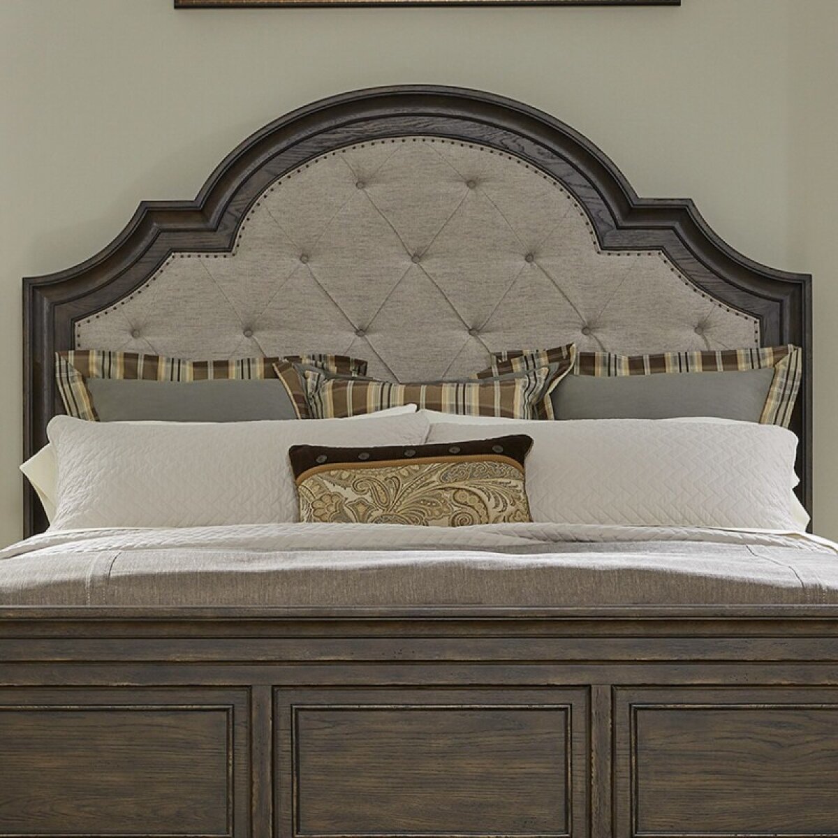 5a2e3d601da3df5d576f4b8fe5e6d000 Paradise Valley Queen Uph Arched Panel Headboard - Image 1