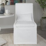 Coley Armless Chair, White - Image 4