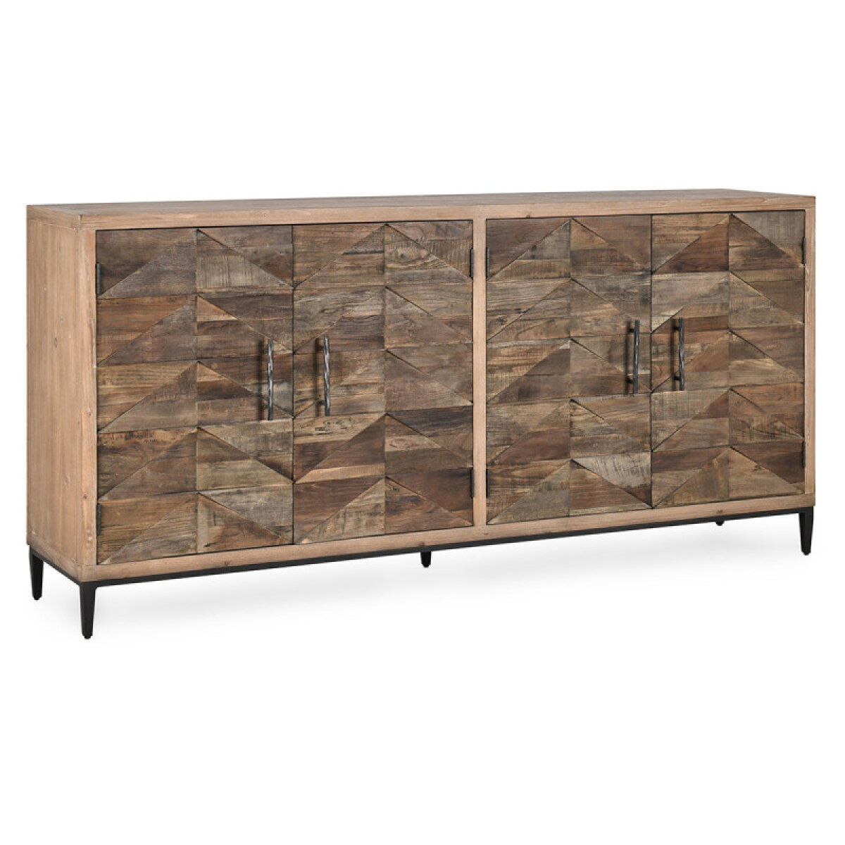 5a7013a21fa181ec9936b324f280128f Maverick Solid Wood 4dr Cabinet - Brown/natural - Image 1