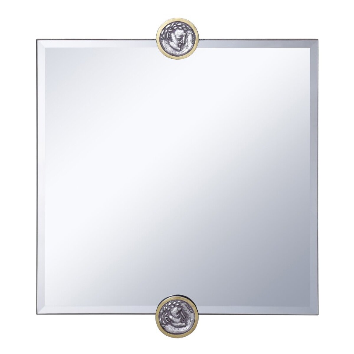 5ac30790518a1b6c4b39fd63ee7b2507 Dann Foley Lifestyle Raw Edge Wall Miror With Antique Medallions - Image 1