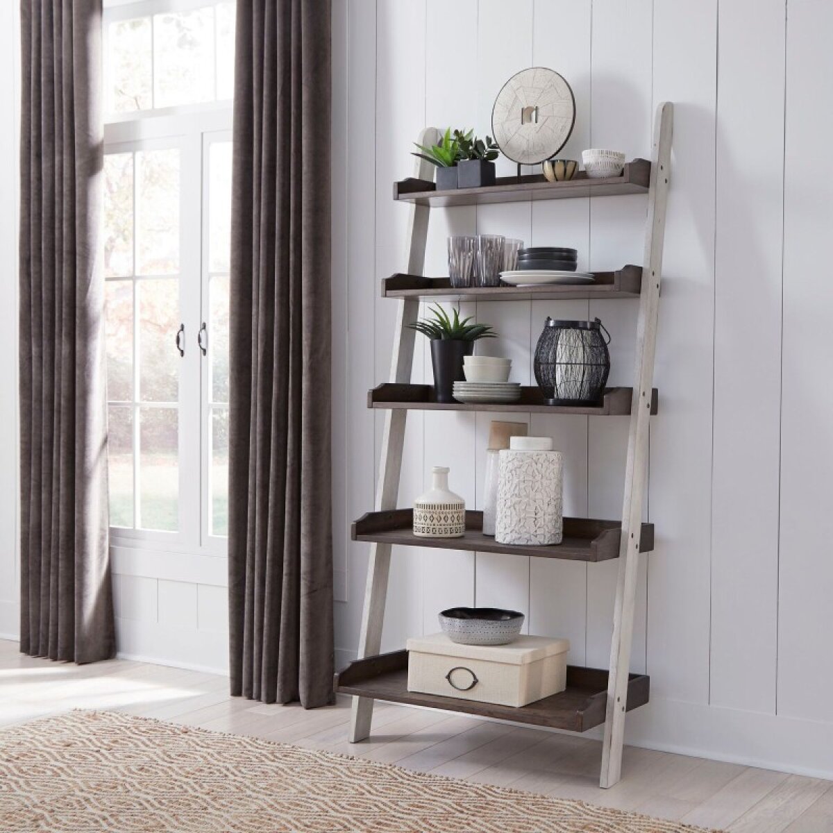 5ae4772e503bf007366476efdc82f29e Farmhouse Leaning Bookcase - Image 1
