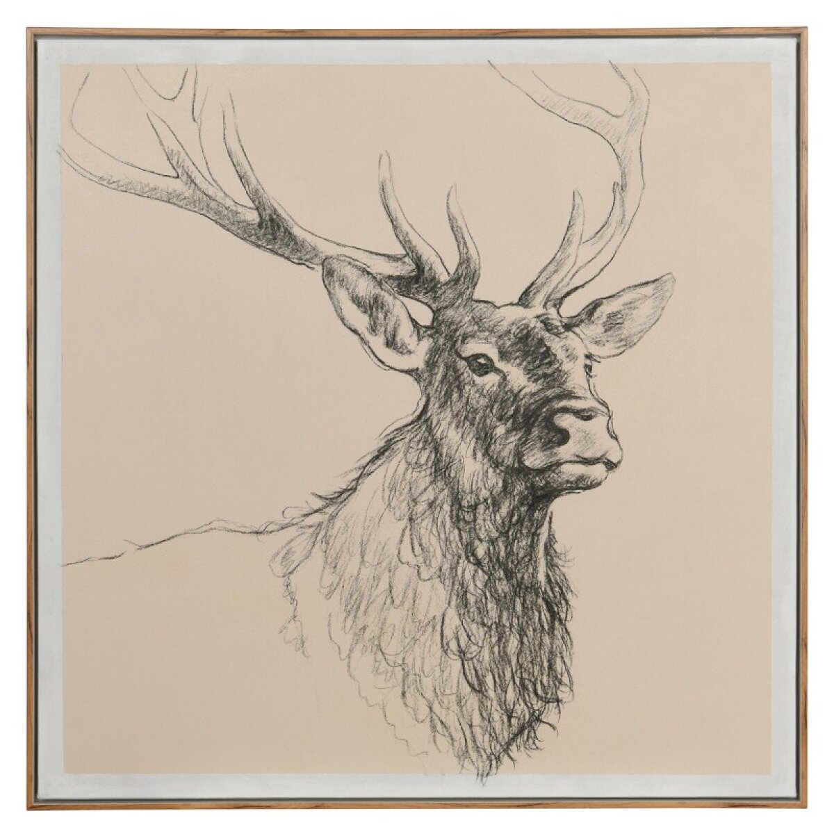 5b40c21d17354d2324c8849d946edd64 Oil Painting With Wood Grain Frame - Image 1