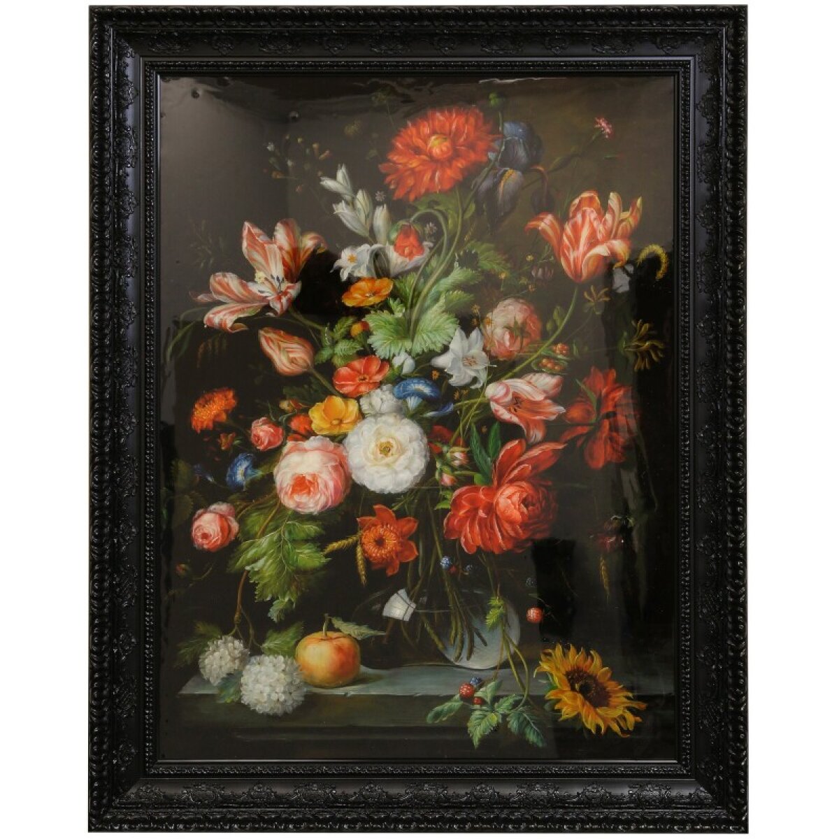 5bb02f8f3efff2f1e5af168f208fde4f Danish Floral I High Gloss Framed Canvas - Image 1