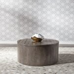 Modern Farmhouse Drum Cocktail Table