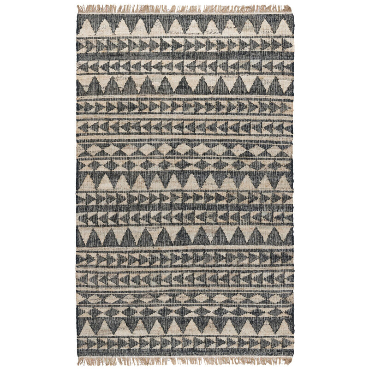 5bd63970e7fcf972654d316cc387422f Solana Distressed Rug - Black Natural - Image 1