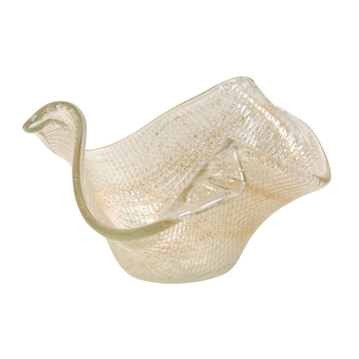 5bf5a205c2c488c925269e4b08ccc678 Transparent Gold Atena Glass Bowl - Image 1