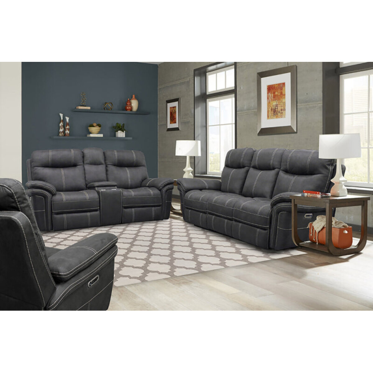 5c9fb2560af43dcc3ded877ef60edd44 Mason - Charcoal Power Reclining Collection - Image 1