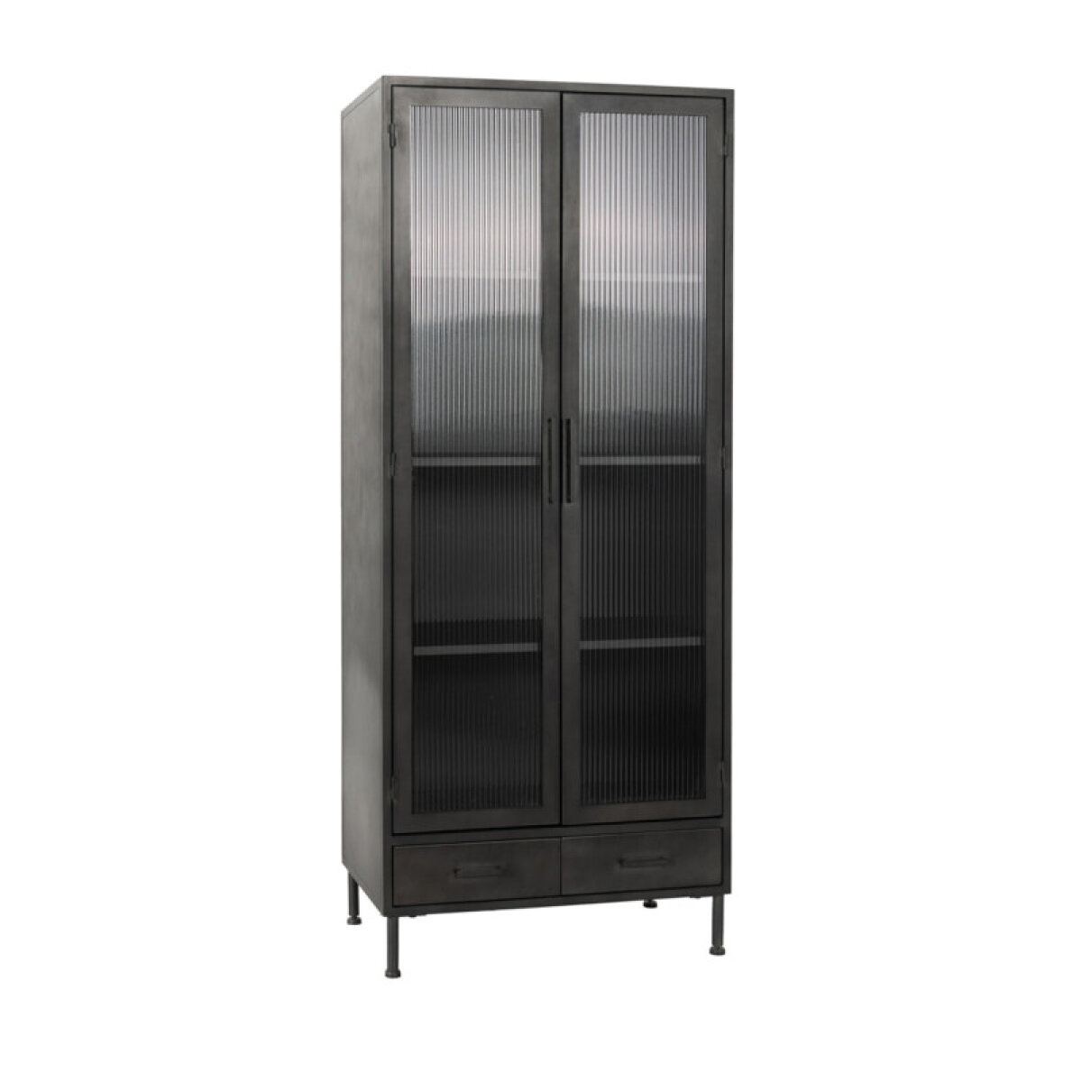 5cee4003b2249a96592d39687a25fc45 Nore Metal/glass 2dr 2dwr Tall Cabinet - Image 1