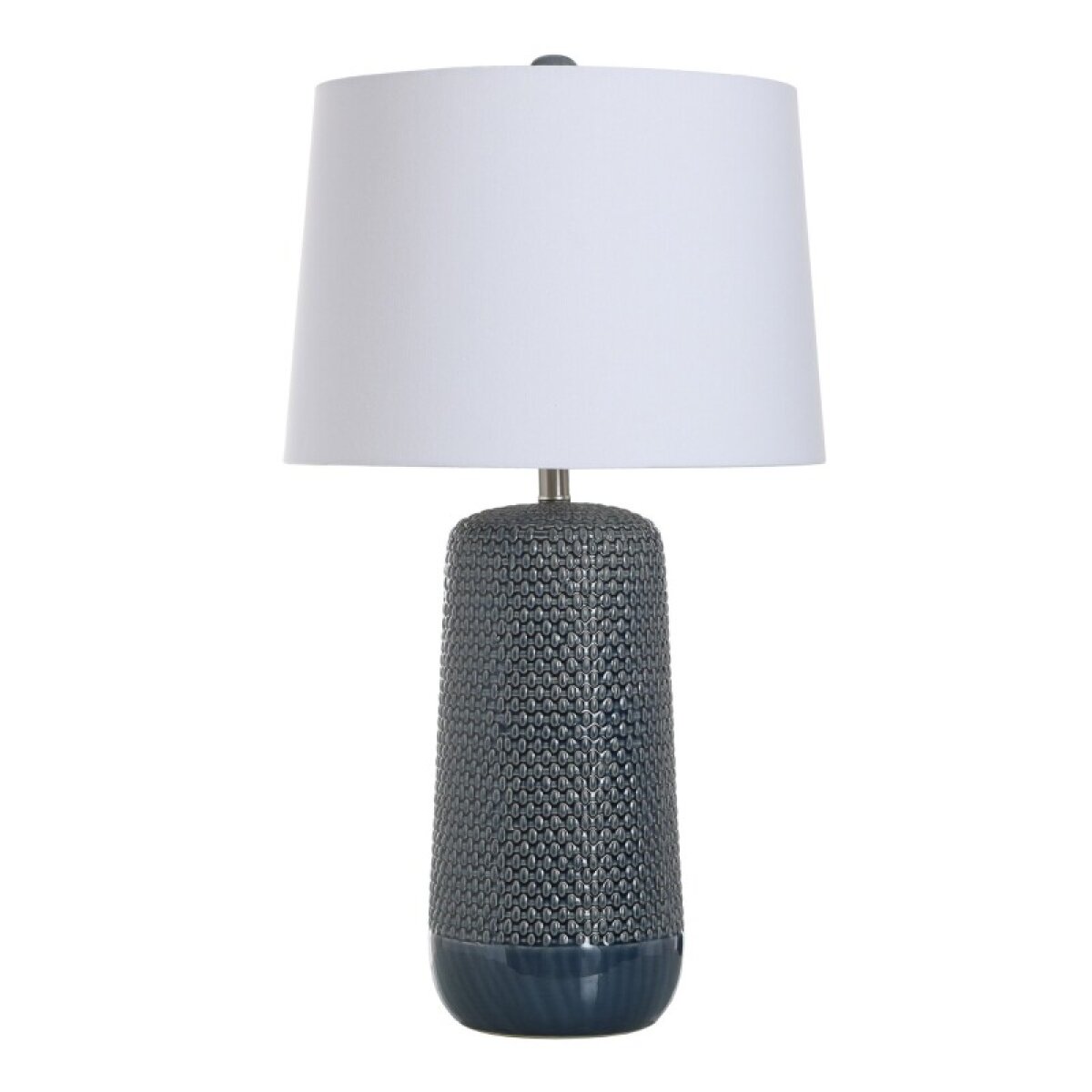 5d55d2186a07c5842cb802d447c5712b Patley Blue 30in Subtle Ceramic Body With Woven Wicker Textured Design Table Lamp 150 Watts 3- - Image 1