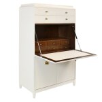 Ivory & Mahogany Multi-purpose Plateau Secretary Desk