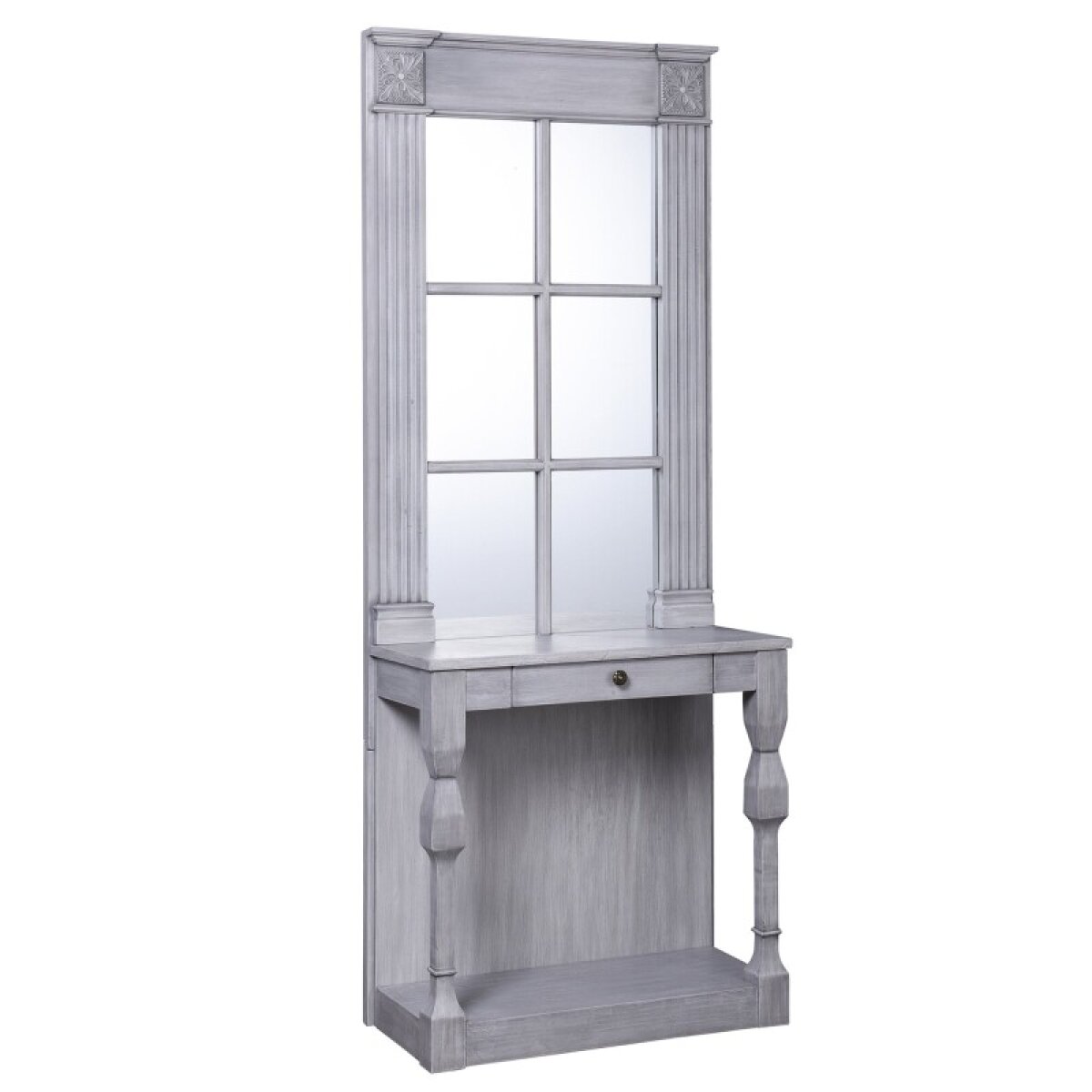 5db367f9bdfd6ca25cb2dfb366f4831c Elegance Gray Hall Tree Console - Image 1