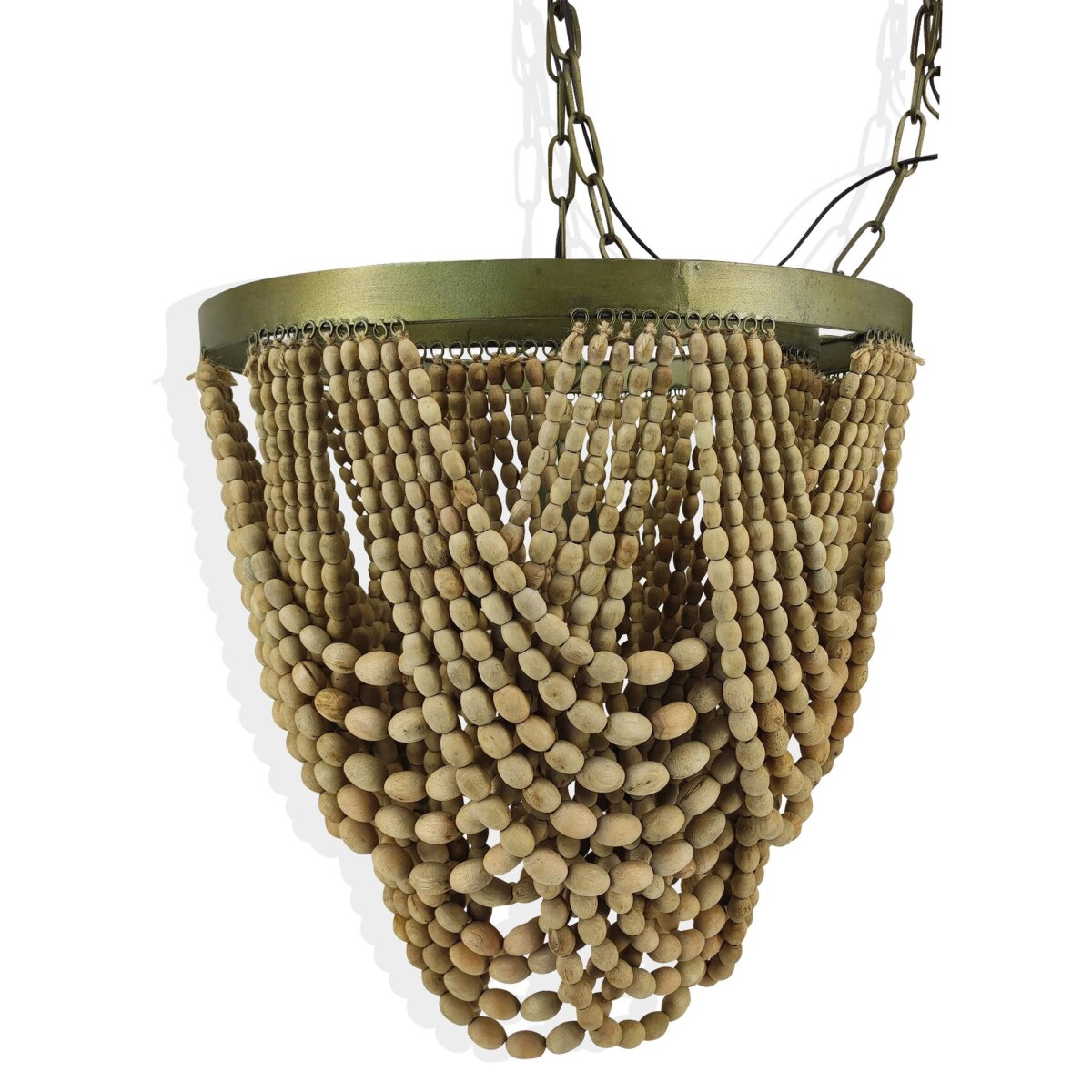 5dbea62ef0d1a8e697d90ff7b592ed4c Saunders Chandelier | Natural Wood Beads With Brass Finished Metal - Image 1