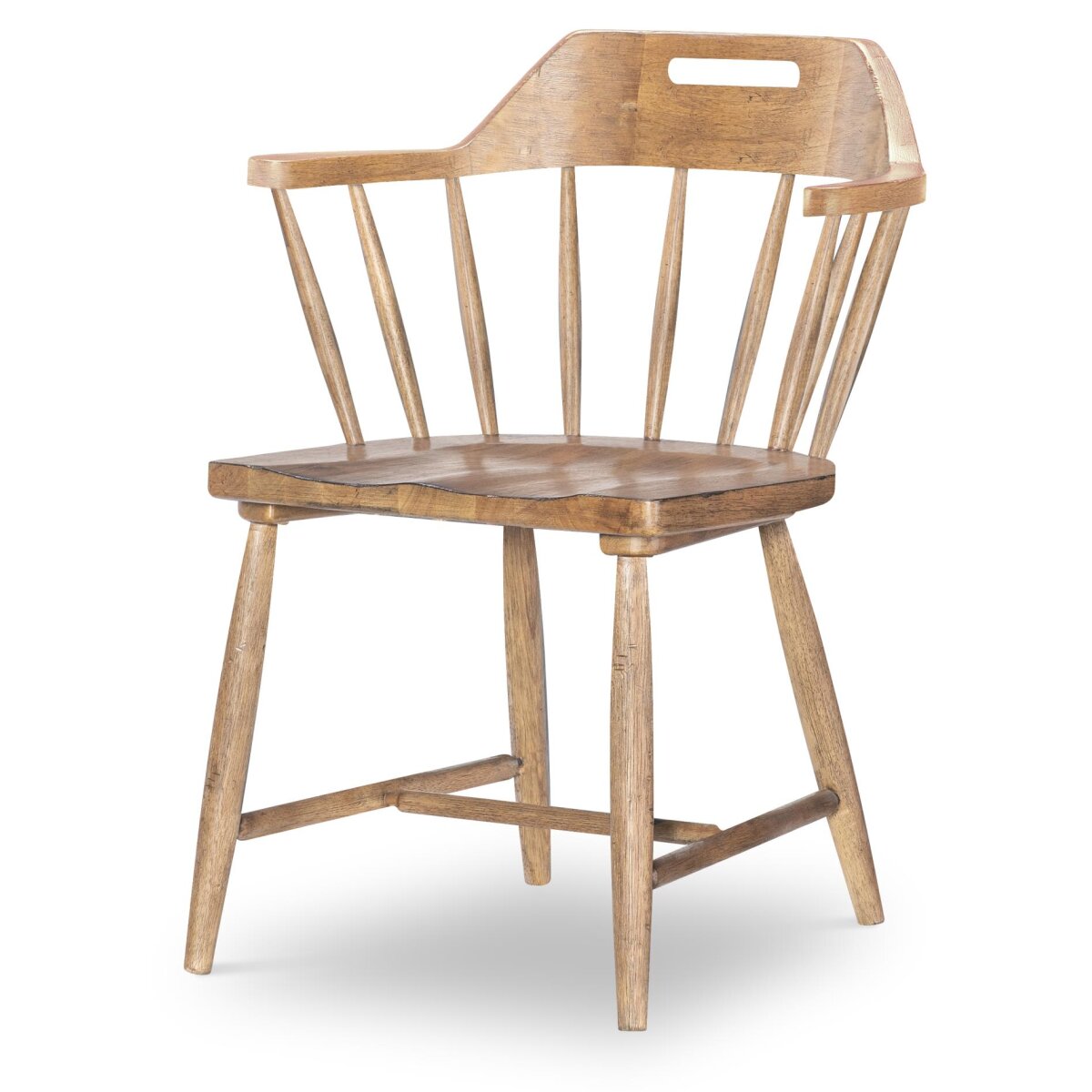 5e5e2c181bff17043af0670c9179d903 Spindle Back Arm Chair W. Handle Cut Out - Image 1