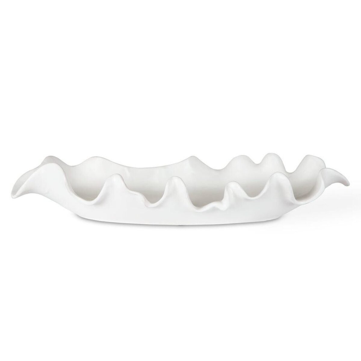 5ea6e4091905501e4b53a3a615db86eb Ruffled Feathers Indoor-outdoor Bowl, White - Image 1