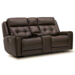 Carrington Loveseat w/Console P3 & ZG - Dark Brown - Image 9