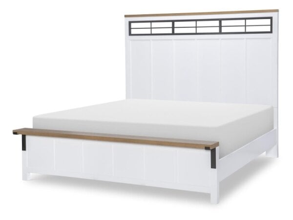 Complete Two Tone Panel Bed Queen 5/0