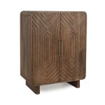 Holmes Solid Wood Bar Cabinet - Artisan Brown