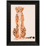 Cheetah Left Facing Textured Framed Print