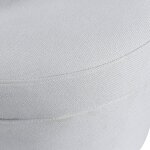 Dann Foley Lifestyle Swivel Tub Chair Covered White Boucle Fabric - Image 5