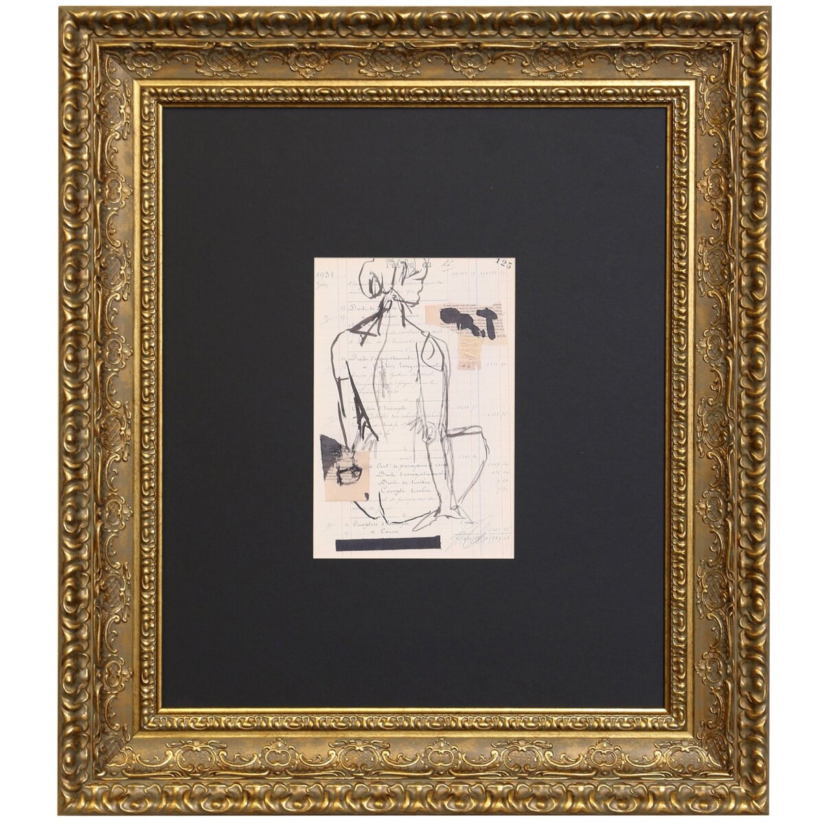 5f22c681b6cafc58e9b5ee758e84c625 Figure I Framed Art | Framed Giclee Abstract Matted Behind Glass - Image 1