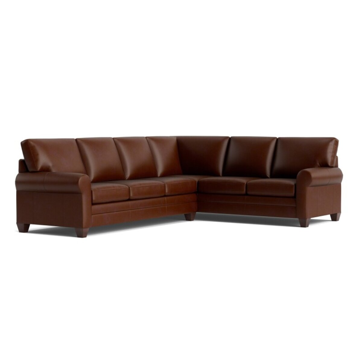 5fe74d81faf22880409791fd01bec035 Carolina Leather L-Shaped Roll Arm Sectional - Image 1