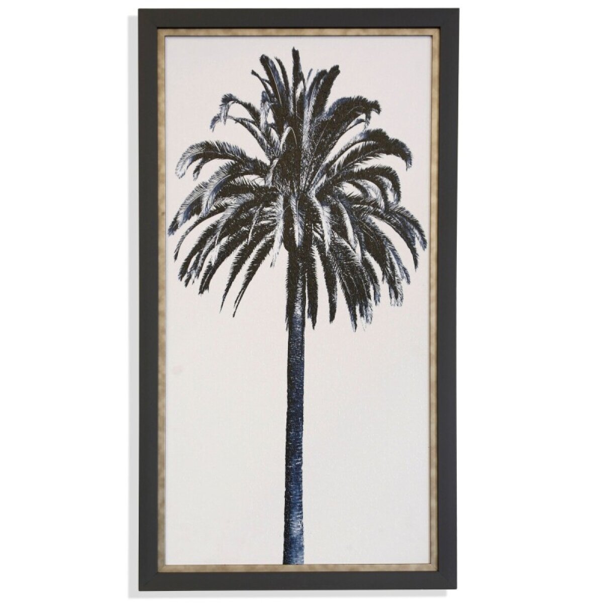 601e35f4e53671515280687fd5504a9c Palm Tree Blue Iii Textured Framed Print - Image 1