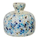 Blue Mosaic Glass Vase