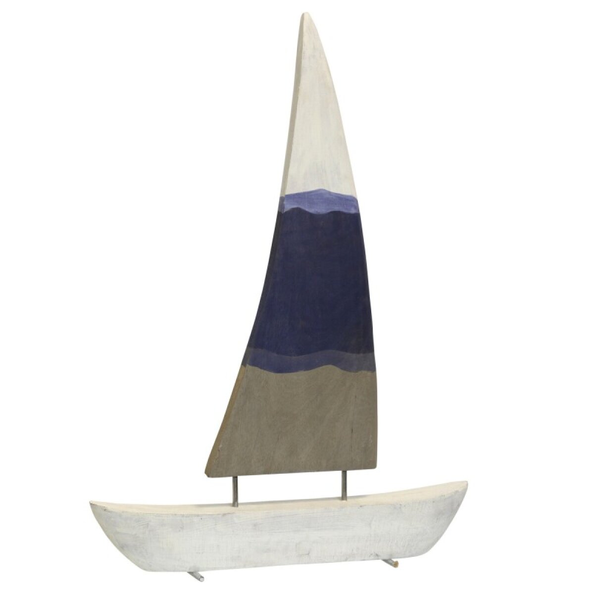 605f1ccfa65381c26a31e8436f21da16 Nautical Sail Large Solid Mango Wood Carved Sculpture - Image 1