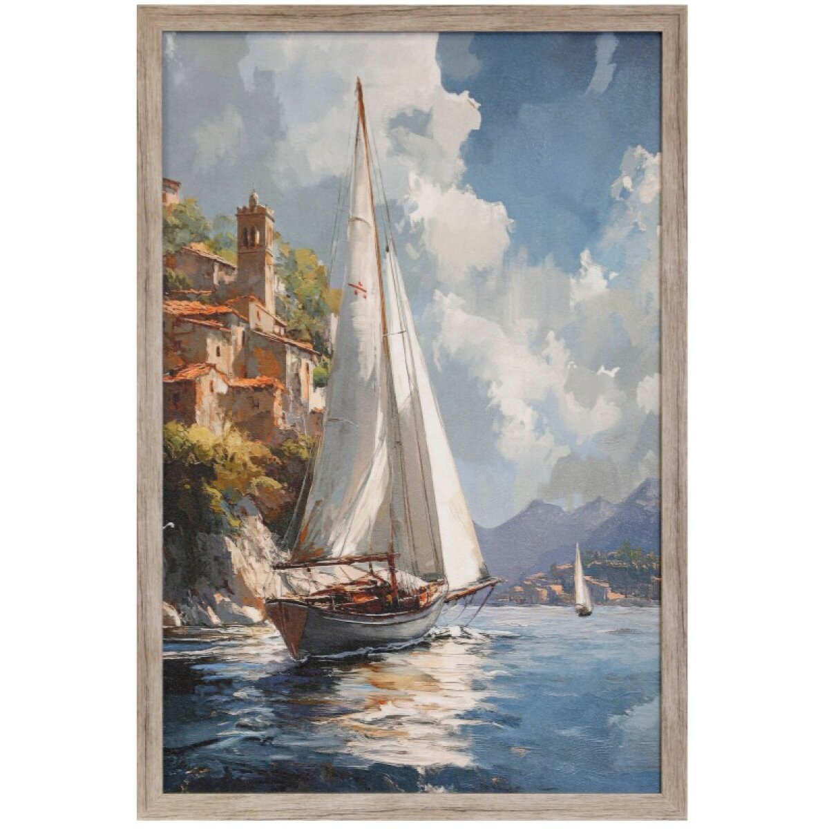 60bc398f79729eee1d3c76d6a002fc30 Sail Away Italy I Texture Framed Print - Image 1