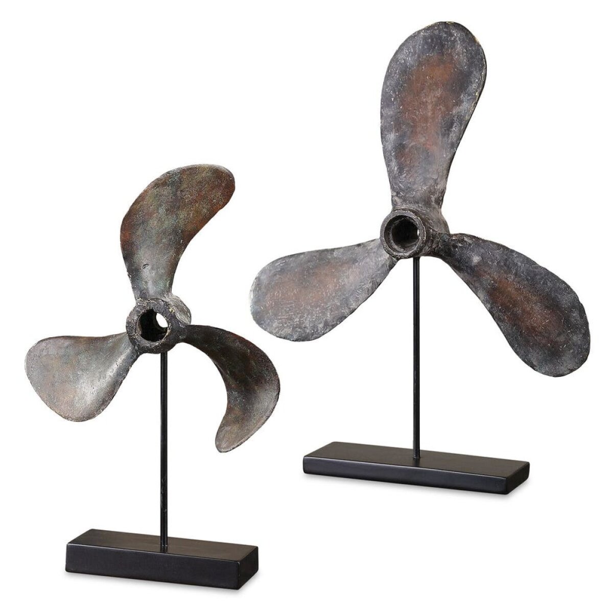620e8ecc6d9e67ce594f1e3875d34674 Propellers Sculpture, S/2 - Image 1