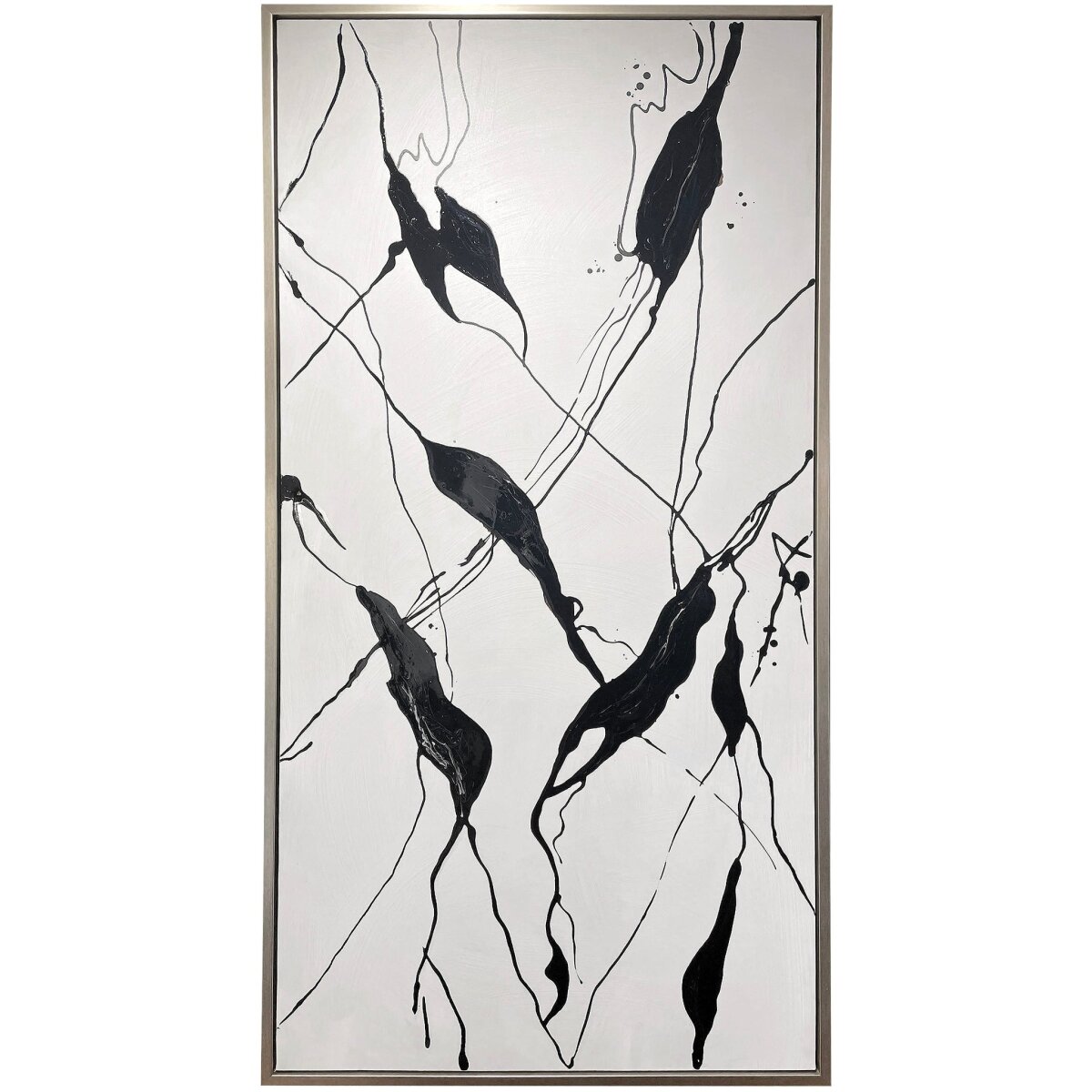 62148d2a156a827c0a02bc8704c1cb5b Rippling Iii Framed Canvas Art | Hand Painted Abstract |1.5 Inch Frame - Image 1